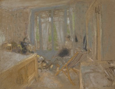 De Familie Vuillard bij de Closerie des Genêts, c.1921-24 door Edouard Vuillard